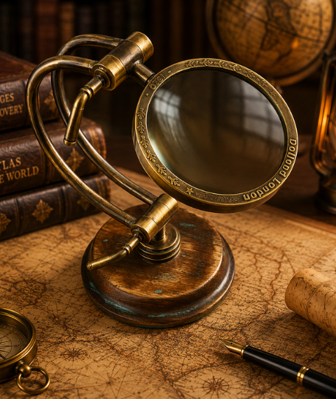 Magnifying glass on a stand