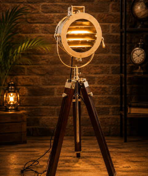 Studio Searchlight Tripod Lamp